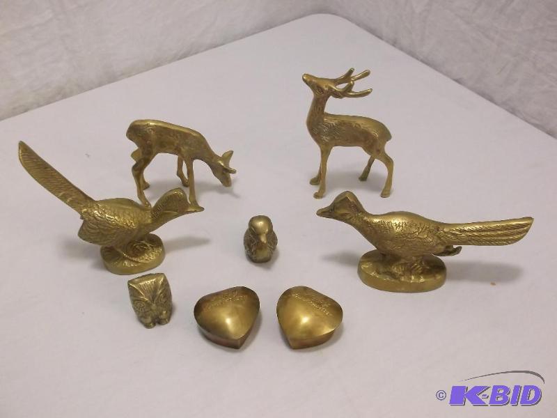 Lot of Heavy Vintage Cast Brass items all app...
