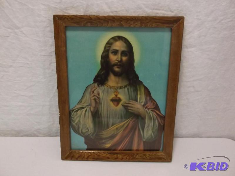 Nice Religious picture in solid wood frame me...