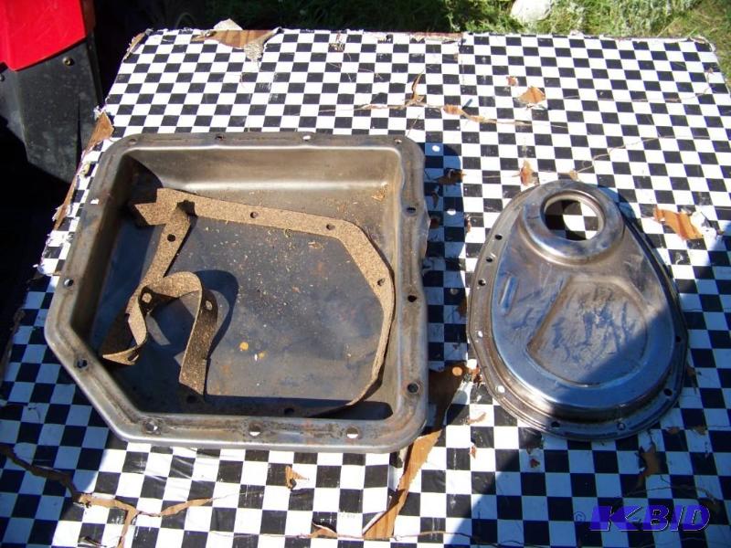 Chrome Timing cover and Transmission pan