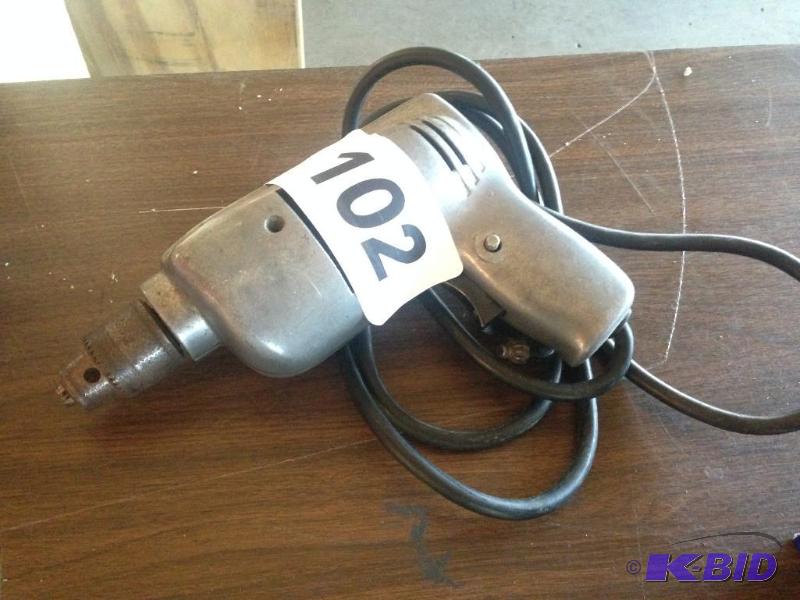 lot 102 image: Electric corded drill....