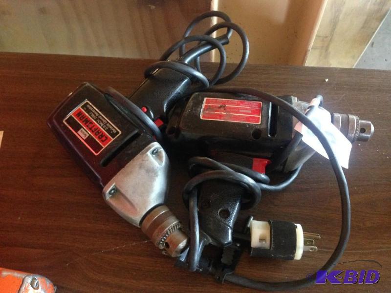 lot 103 image: Lot of 2 electric corded drills....