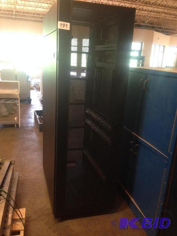 lot 191 image: Tall equipment rack mount cabinet....