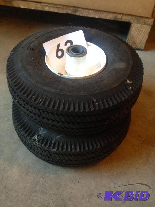 lot 62 image: 2 air tires 4.103.50-4 size....