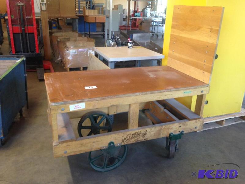 lot 75 image: Large Nutting warehouse cart  work station....
