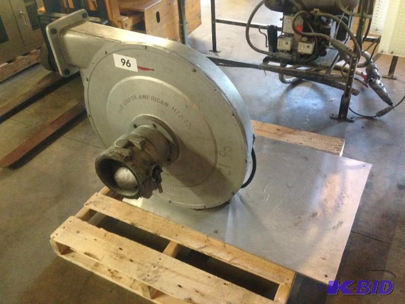 lot 96 image: North American MFG blower. 3 phase, 230460v...