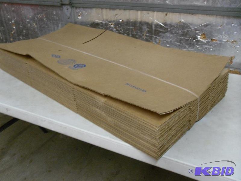 lot 111 image: Lot of 15 new cardboard boxes. Size 26.5"...