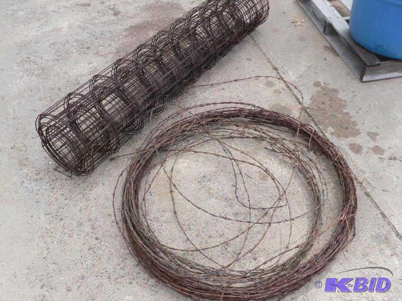 lot 128 image: Leftover barbed wire (great for projects) an...