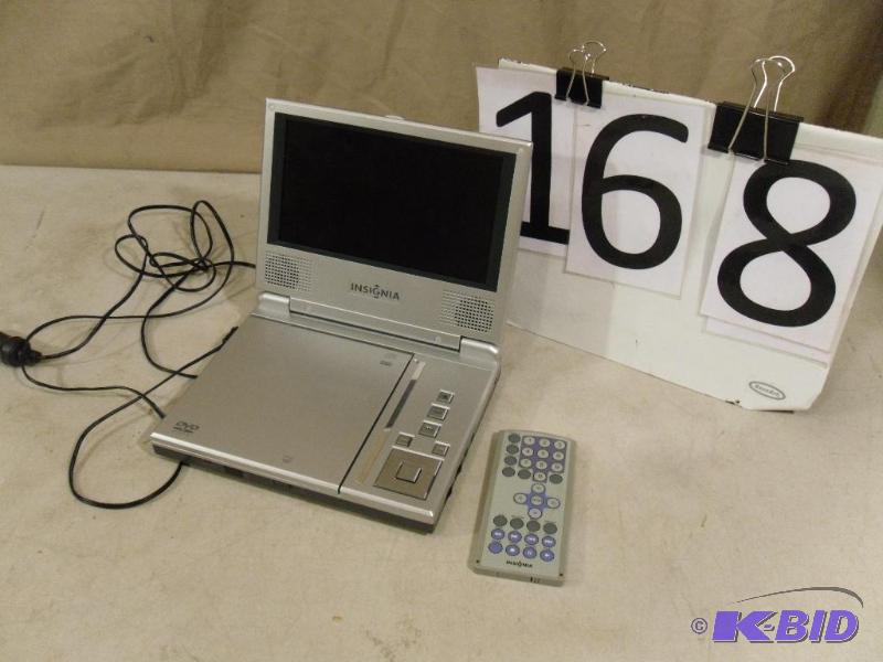 lot 168 image: Insignia Portable DVD Player with Car Adapter...