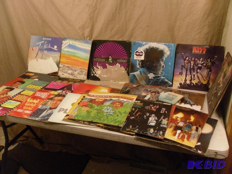 lot 176 image: Lot of Old Records. ZZ Top, Kiss, Elvis, Neil...