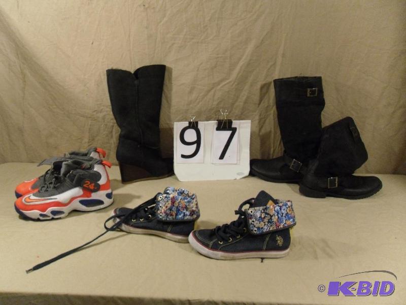 lot 97 image: Womens Size 6 Sneakers, Womens&nbspSize 8 Bo...