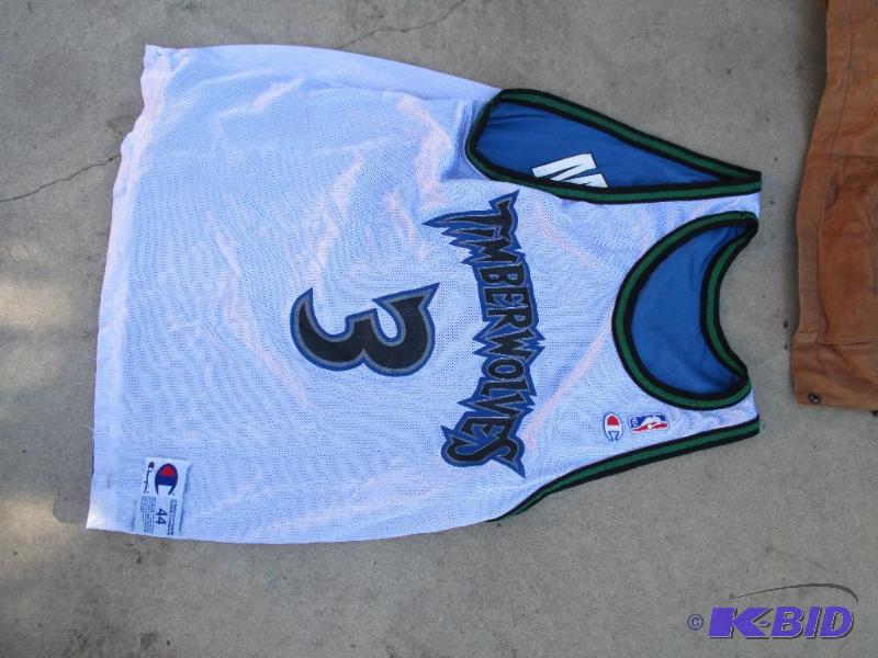 lot 108 image: Timberwolves Marbury number 3 reversible jer...