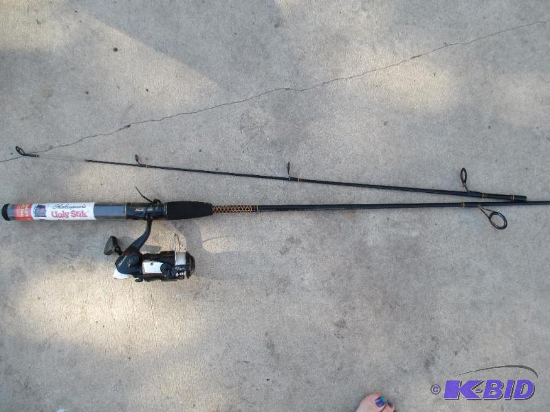 lot 123 image: shakespeare ugly stik fishing pole...
