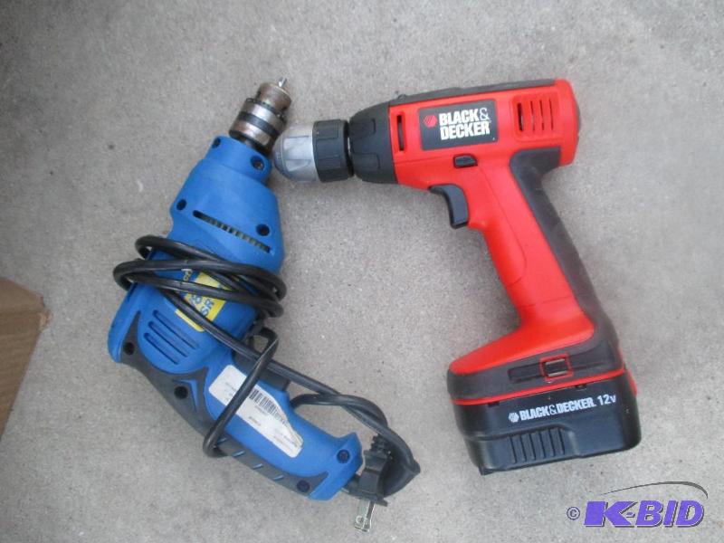 lot 174 image: black and decker cordless dril with battery a...