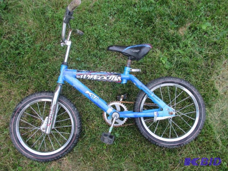 lot 18 image: boys kid sized Wipeout frame and wheels needs...