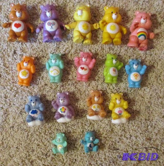 lot 2 image: lot of 16 collectable plastic care bears...