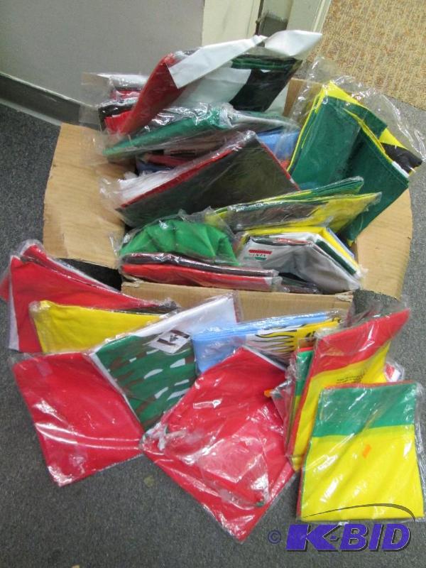 lot 203 image: Lot of approximately 50 nylon flags from diff...