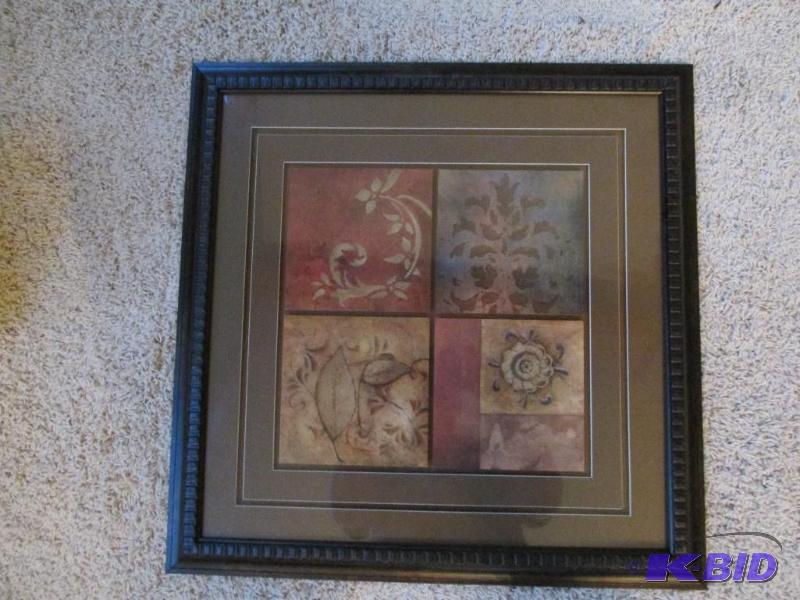 lot 23 image: framed art four in one design...
