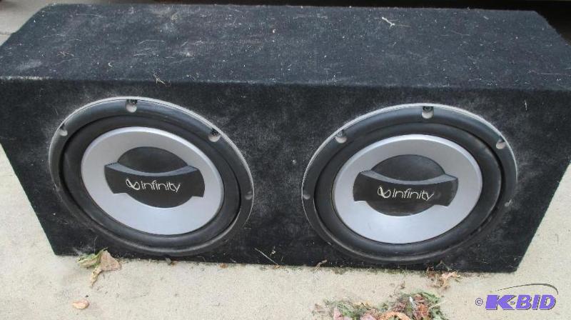 lot 54 image: infinity speakers...