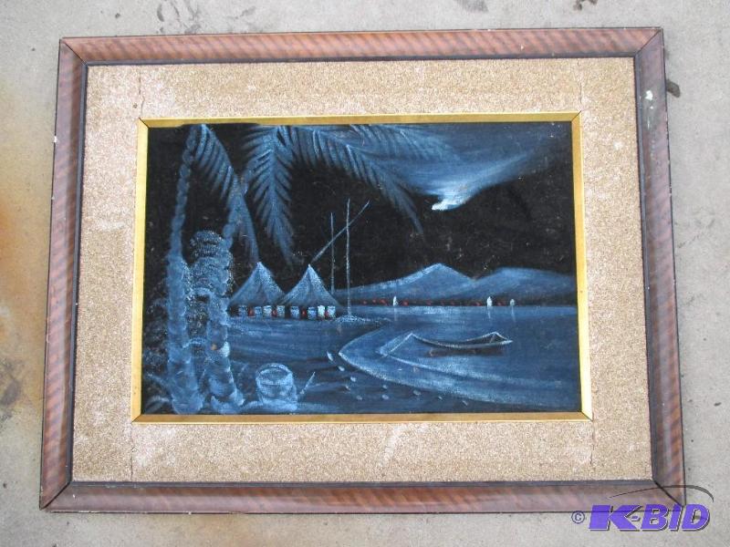 lot 72 image: decortive art painting...