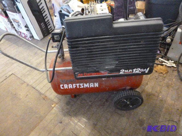 lot 21 image: Craftsman Air Compressor Model #24-B-86 - 2 H...
