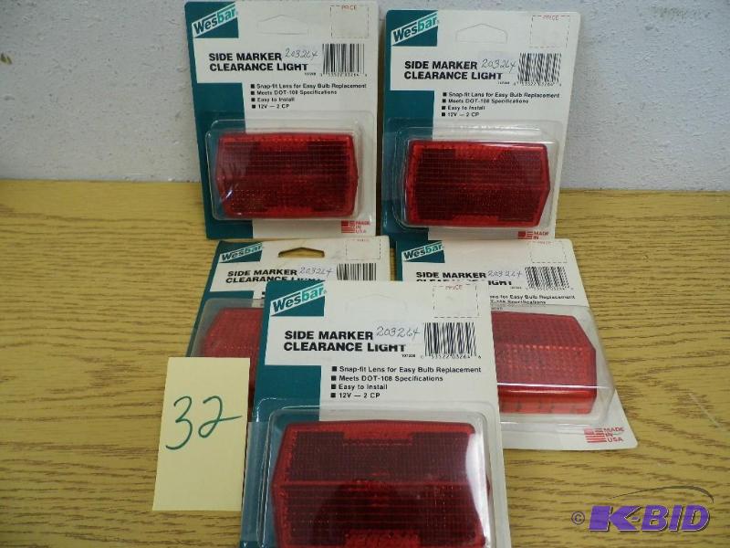 5 Side Marker Clearance Lights - Red