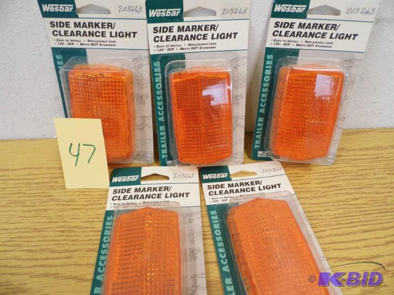 5 Side Marker Clearance Lights - Amber