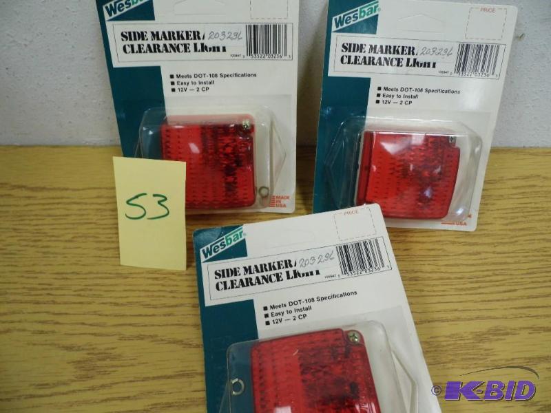 3 Side Marker Clearance Lights - Red