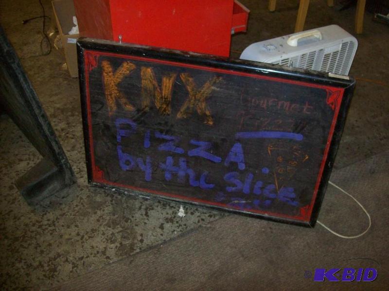 Lit Restaurant Sign