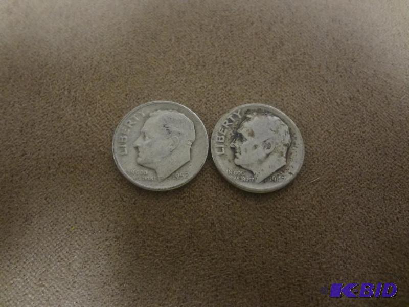 (1) 1947 &amp (1) 1952 Mercury Silver Dimes...