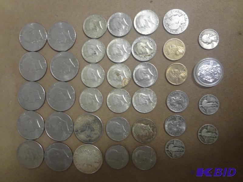 Large Lot Of Mixed Date Half Dollars, Gold Do...