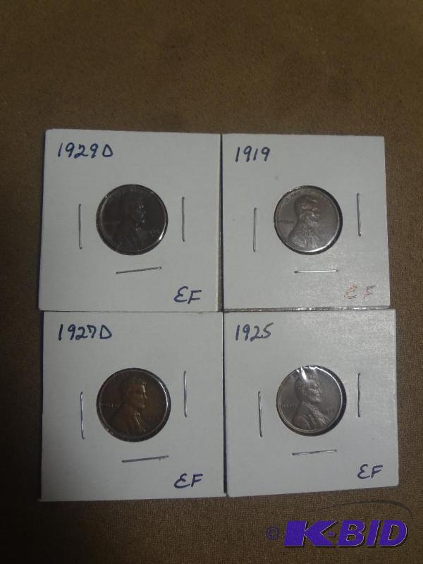 (4) Mixed Date Wheat Pennies...