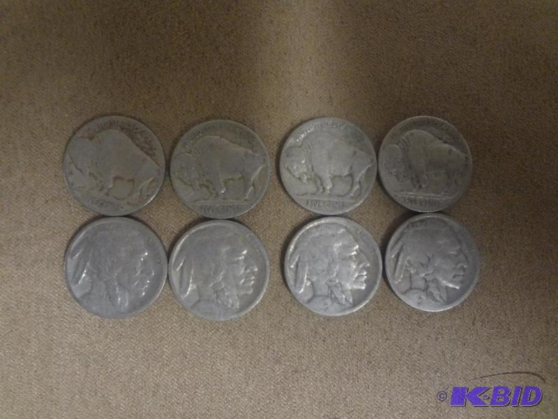 (8) 1923 Buffalo Nickels...