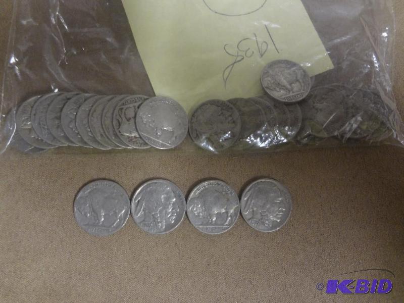 (29) 1935 Buffalo Nickels...