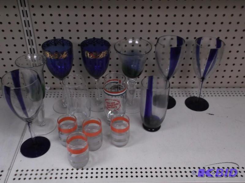 lot 127 image: Lot Of Mixed Color Drinking Glasses...
