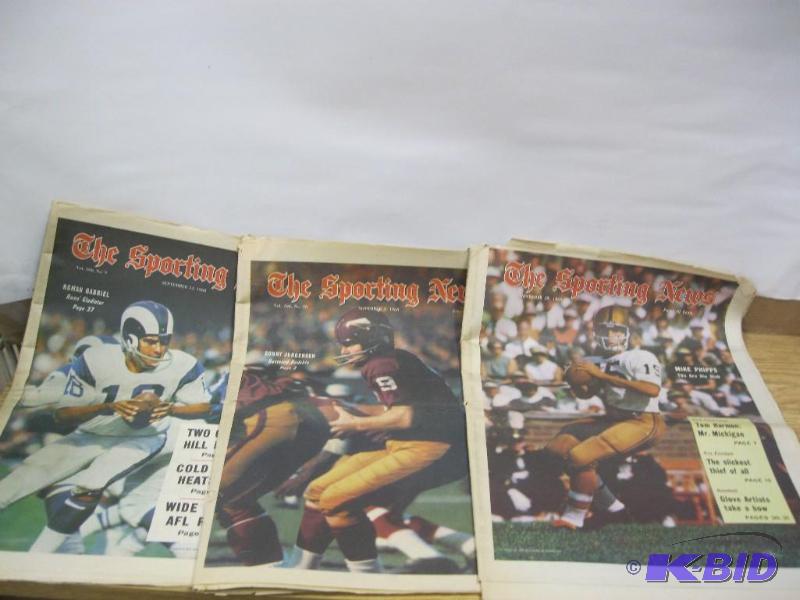 lot 151 image: Vintage Sporting News magazines...