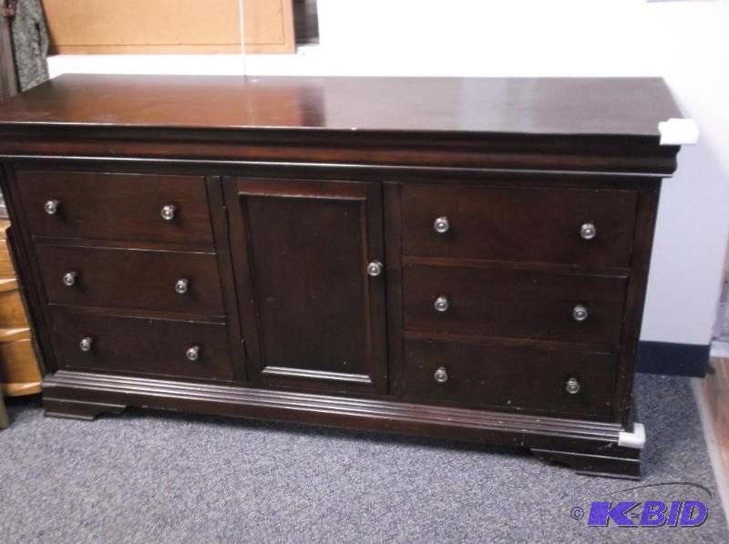 lot 2 image: New Classic Wood Dresser, Used, Has Some Mark...