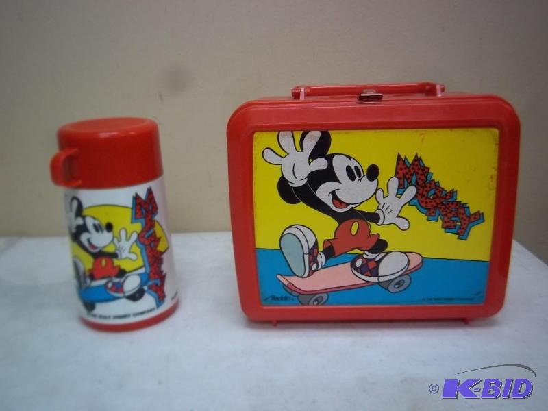lot 34 image: Vintage Disney Mickey Mouse Lunchbox And Ther...