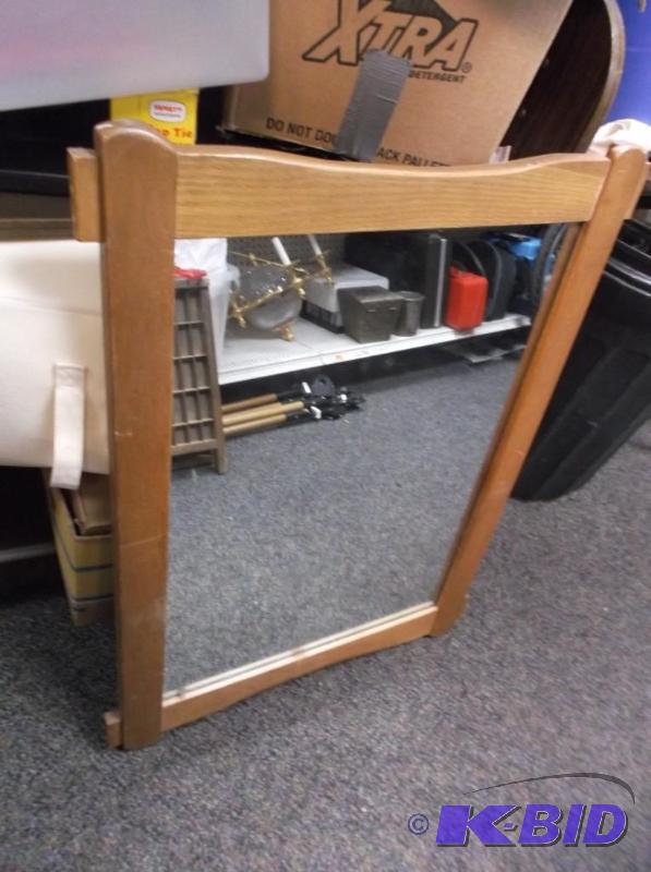 lot 53 image: Wood Framed Mirror...