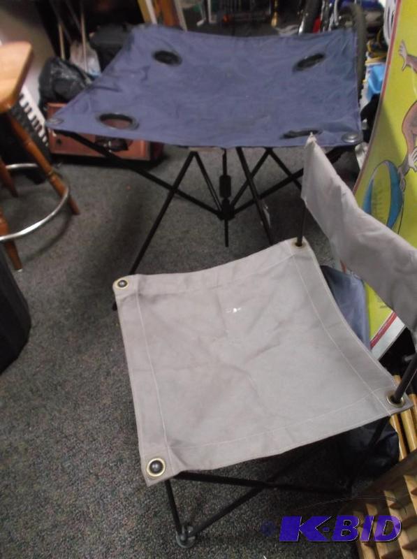 lot 77 image: Folding Chair And Table...