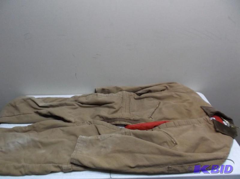 lot 83 image: Tan Full Work Snow Suit Size Large Regular...