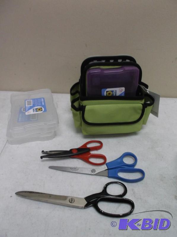 lot 85 image: Scrap Paper Desk Organizer And Scissors...