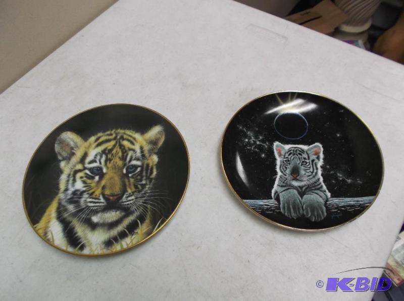 lot 99 image: Pair OF Tiger Plates...