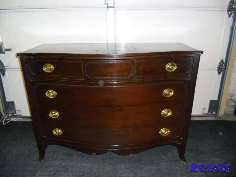 lot 2 image: Solid Wood Chest of Drawers - Lots of Potential