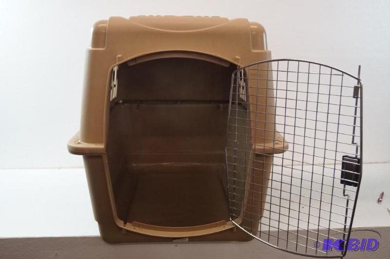 Large plastic dog kennel