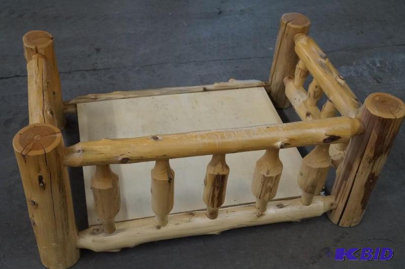 Log dog bed