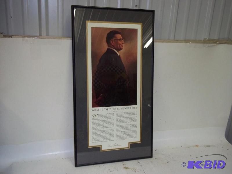 lot 151 image: Vince Lombardi Framed Print
