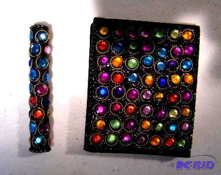 Multicolored Jeweled Note Pad and Pen Topper ...