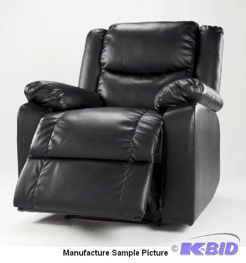 Black Like Leather Recliner Massage Chair - W...