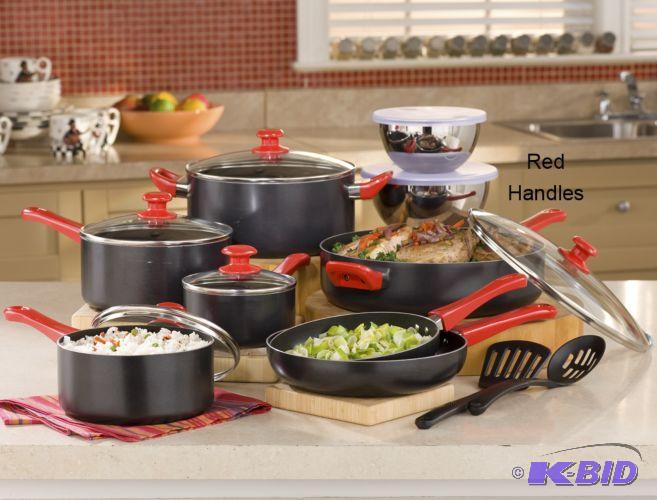 Sixteen Piece Ginnys&nbspCookware Set - Red ...