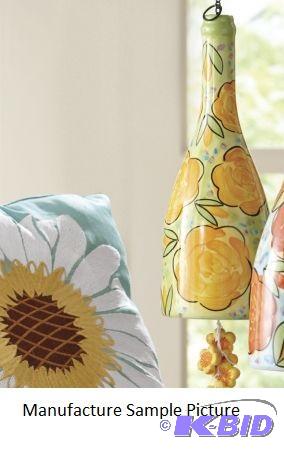 Blooming Rose Bottle Wind Chime - Hand-painte...